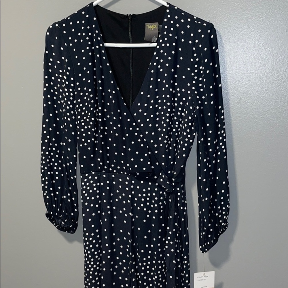 Navy Pokadot Jumpsuit